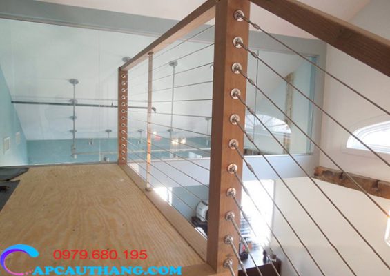 Thi công dây cáp cầu thang