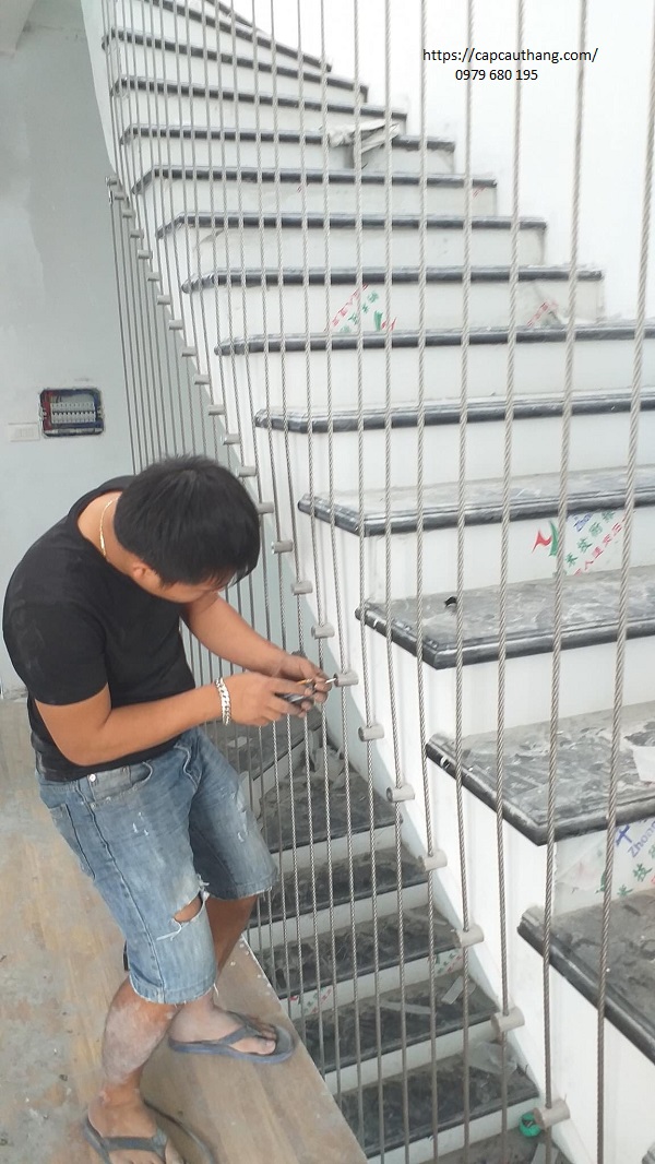 Cầu thang dây cáp tại Bắc Ninh