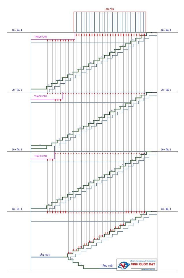 Bản vẽ thiết kế cầu thang