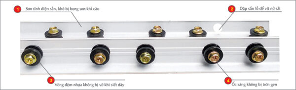 Thanh nẹp nhôm định hình lưới an toàn