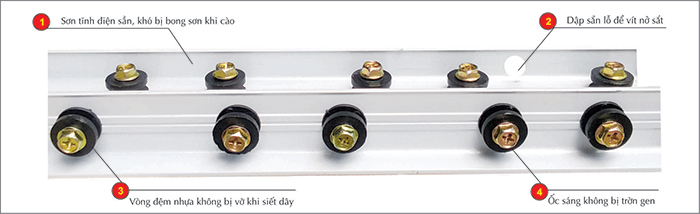 Thanh nẹp nhôm lưới an toàn