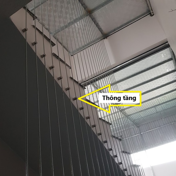 Thông tầng cầu thang dây cáp Thông tầng cầu thang dây cáp