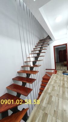 Cầu thang dây cáp inox trần