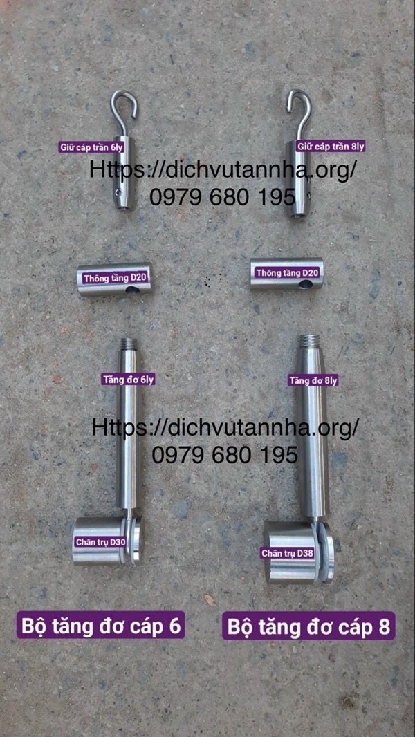 Phụ kiện thi công Cáp cầu thang chuyên dụng bằng chất liệu inox sus 304