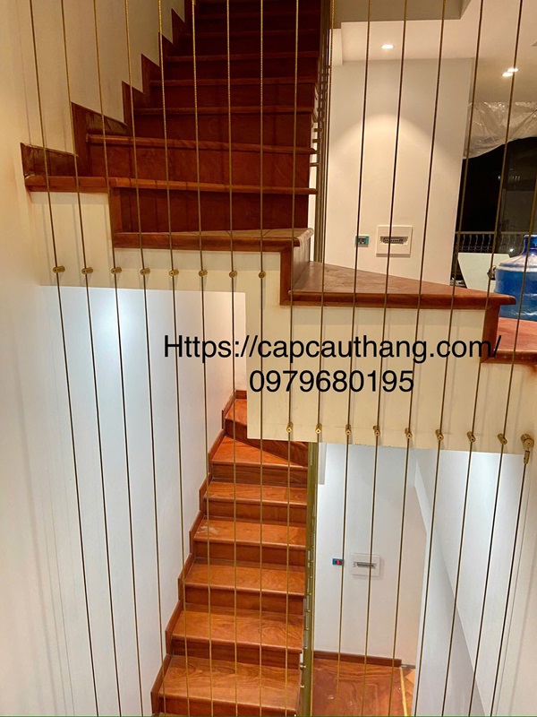 Mẫu Cầu thang dây cáp đẹp tại Hưng Yên